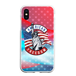 Чехол iPhone XS Max матовый American freedom