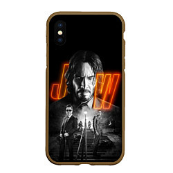 Чехол iPhone XS Max матовый John Wick Chapter 4, цвет: 3D-коричневый