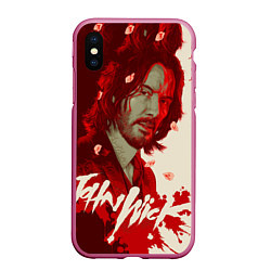 Чехол iPhone XS Max матовый John wick osaka, цвет: 3D-малиновый