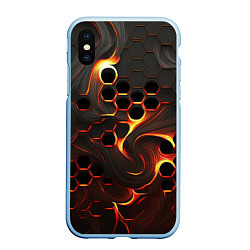 Чехол iPhone XS Max матовый Огненная сетка