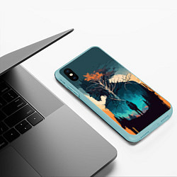 Чехол iPhone XS Max матовый В поисках себя - Хуф и Ся, цвет: 3D-мятный — фото 2