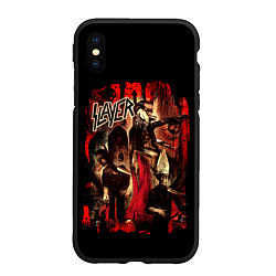 Чехол iPhone XS Max матовый Slayer ад, цвет: 3D-черный