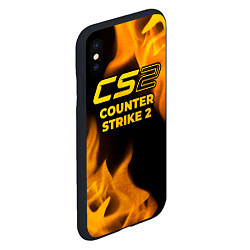 Чехол iPhone XS Max матовый Counter Strike 2 - gold gradient, цвет: 3D-черный — фото 2