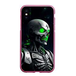 Чехол iPhone XS Max матовый Necron, цвет: 3D-малиновый