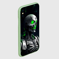 Чехол iPhone XS Max матовый Necron, цвет: 3D-салатовый — фото 2