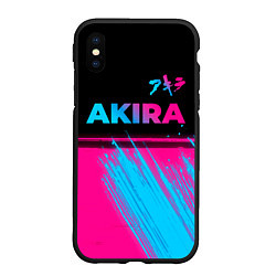 Чехол iPhone XS Max матовый Akira - neon gradient: символ сверху