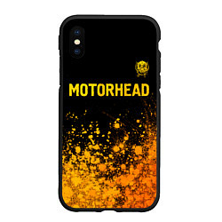 Чехол iPhone XS Max матовый Motorhead - gold gradient: символ сверху