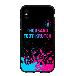 Чехол iPhone XS Max матовый Thousand Foot Krutch - neon gradient: символ сверх
