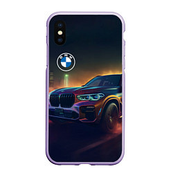 Чехол iPhone XS Max матовый BMW midjourney, цвет: 3D-светло-сиреневый