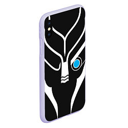 Чехол iPhone XS Max матовый Mass Effect Garrus Art, цвет: 3D-светло-сиреневый — фото 2