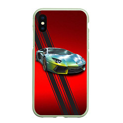 Чехол iPhone XS Max матовый Итальянский суперкар Lamborghini Reventon