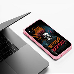 Чехол iPhone XS Max матовый Панк мертвый анархист, цвет: 3D-баблгам — фото 2