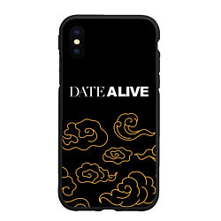 Чехол iPhone XS Max матовый Date A Live anime clouds, цвет: 3D-черный