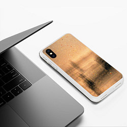 Чехол iPhone XS Max матовый Песочные тени, цвет: 3D-белый — фото 2