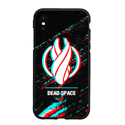 Чехол iPhone XS Max матовый Dead Space в стиле glitch и баги графики на темном