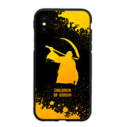 Чехол iPhone XS Max матовый Children of Bodom - gold gradient