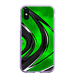 Чехол iPhone XS Max матовый Зеленая органическая броня