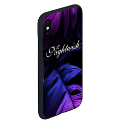 Чехол iPhone XS Max матовый Nightwish neon monstera, цвет: 3D-черный — фото 2