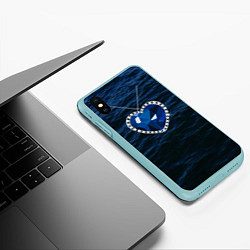 Чехол iPhone XS Max матовый Титаник сердце океана, цвет: 3D-мятный — фото 2