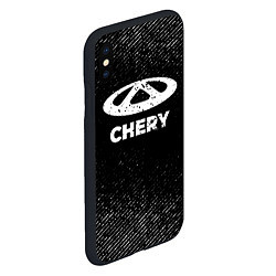 Чехол iPhone XS Max матовый Chery с потертостями на темном фоне, цвет: 3D-черный — фото 2