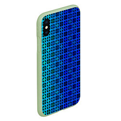 Чехол iPhone XS Max матовый Сине-зеленый геометрический узор, цвет: 3D-салатовый — фото 2