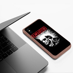 Чехол iPhone XS Max матовый Exploited - панк, цвет: 3D-коричневый — фото 2