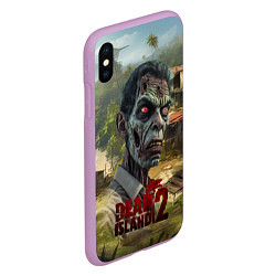 Чехол iPhone XS Max матовый Zombie dead island 2, цвет: 3D-сиреневый — фото 2