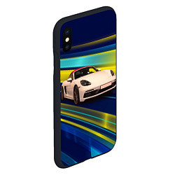 Чехол iPhone XS Max матовый Спортивная немецкая машина Porsche 911, цвет: 3D-черный — фото 2