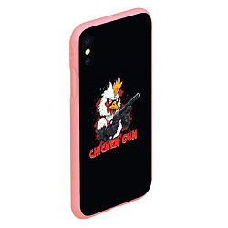 Чехол iPhone XS Max матовый Chicken gun pew pew, цвет: 3D-баблгам — фото 2