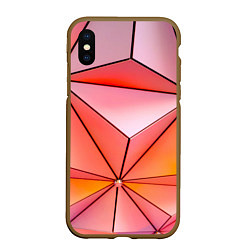 Чехол iPhone XS Max матовый Розовый обман зрения, цвет: 3D-коричневый