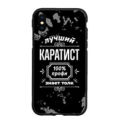 Чехол iPhone XS Max матовый Лучший каратист: 100% профи