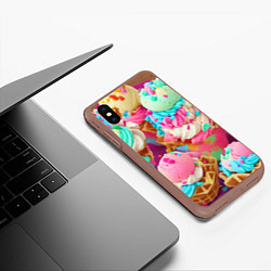 Чехол iPhone XS Max матовый Сладкая жизнь, цвет: 3D-коричневый — фото 2