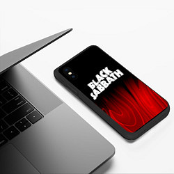 Чехол iPhone XS Max матовый Black Sabbath red plasma, цвет: 3D-черный — фото 2