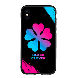 Чехол iPhone XS Max матовый Black Clover - neon gradient