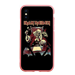 Чехол iPhone XS Max матовый Iron Maiden - судья, цвет: 3D-баблгам