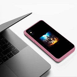 Чехол iPhone XS Max матовый Джизус - дух мира, цвет: 3D-малиновый — фото 2