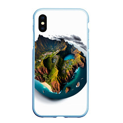 Чехол iPhone XS Max матовый Планета с одним островом