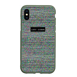 Чехол iPhone XS Max матовый Lost signal