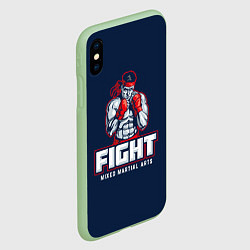 Чехол iPhone XS Max матовый Fight ММА, цвет: 3D-салатовый — фото 2