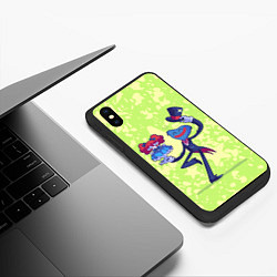 Чехол iPhone XS Max матовый Huggy Wuggy and Poppy Playtime, цвет: 3D-черный — фото 2