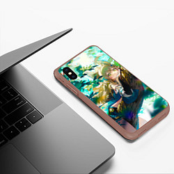 Чехол iPhone XS Max матовый Геншин Импакт: Кирара, цвет: 3D-коричневый — фото 2