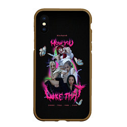 Чехол iPhone XS Max матовый Blackpink k-pop group, цвет: 3D-коричневый