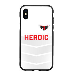 Чехол iPhone XS Max матовый Heroic white, цвет: 3D-черный