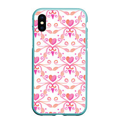 Чехол iPhone XS Max матовый Love mood, цвет: 3D-мятный