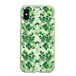 Чехол iPhone XS Max матовый Green nature