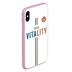 Чехол iPhone XS Max матовый Форма Team Vitality white, цвет: 3D-розовый — фото 2