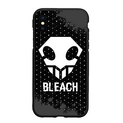 Чехол iPhone XS Max матовый Bleach glitch на темном фоне