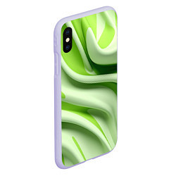 Чехол iPhone XS Max матовый Объемные складки, цвет: 3D-светло-сиреневый — фото 2