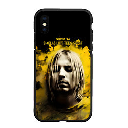 Чехол iPhone XS Max матовый Nirvana Graffiti, цвет: 3D-черный