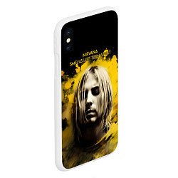 Чехол iPhone XS Max матовый Nirvana Graffiti, цвет: 3D-белый — фото 2